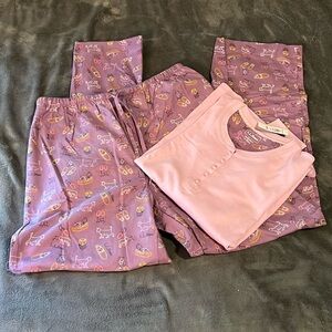 LL Bean 100% Women’s Cotton Matching Pajama Set Tall Large NWT